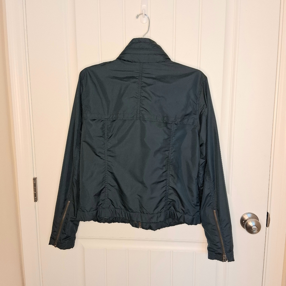 Athleta Windbreaker Bomber Jacket Women's Sz Medium Navy Blue - Picture 3 of 11